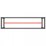matt fekete-vörös fém munkapadváz 210 x 50 x 79 cm