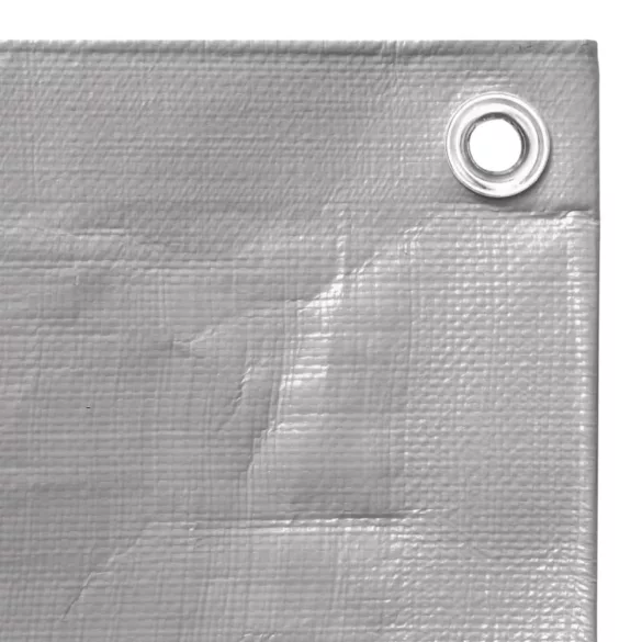 szürke HDPE takaróponyva 260 g/m² 6 x 8 m