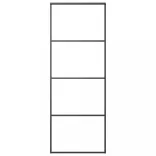 fekete matt ESG üveg és alumínium tolóajtó 76 x 205 cm
