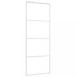fehér matt ESG üveg és alumínium tolóajtó 76 x 205 cm