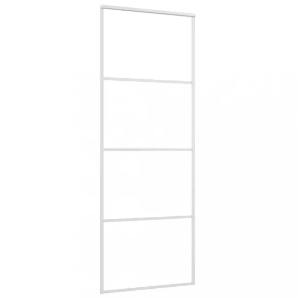 fehér matt ESG üveg és alumínium tolóajtó 76 x 205 cm