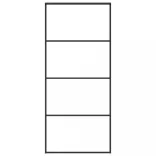fekete matt ESG üveg és alumínium tolóajtó 90x205 cm