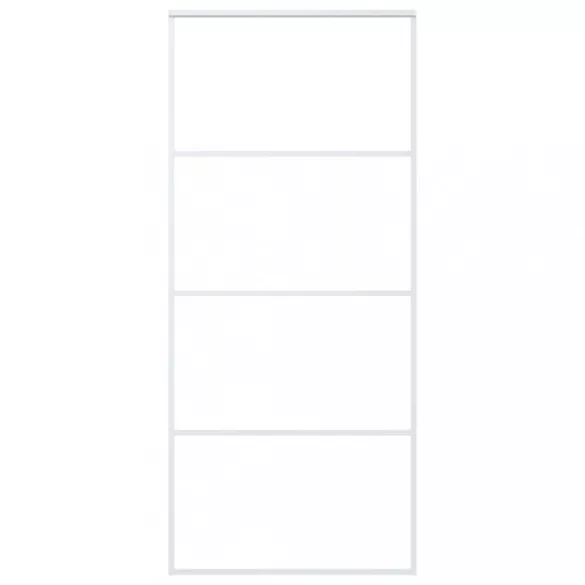 fehér ESG üveg és alumínium tolóajtó 90x205 cm