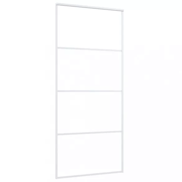 fehér ESG üveg és alumínium tolóajtó 90x205 cm