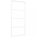 fehér matt ESG üveg és alumínium tolóajtó 90x205 cm