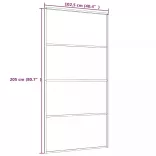 fekete matt ESG üveg és alumínium tolóajtó 102,5x205 cm