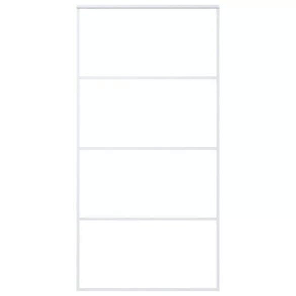 fehér ESG üveg és alumínium tolóajtó 102,5x205 cm