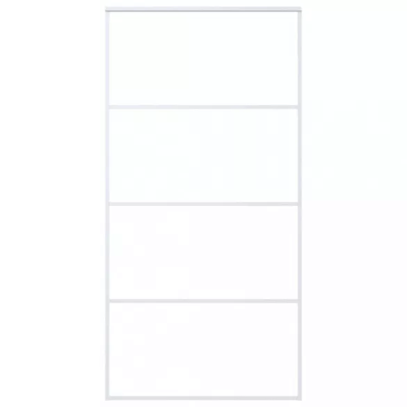 fehér matt ESG üveg és alumínium tolóajtó 102,5x205 cm