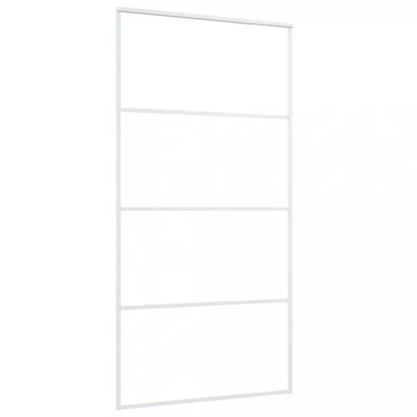 fehér matt ESG üveg és alumínium tolóajtó 102,5x205 cm