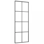 fekete ESG üveg és alumínium tolóajtó 76 x 205 cm