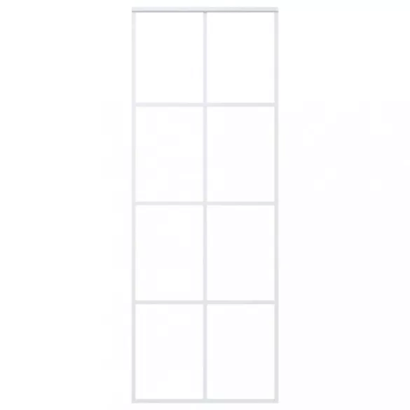 fehér ESG üveg és alumínium tolóajtó 76 x 205 cm