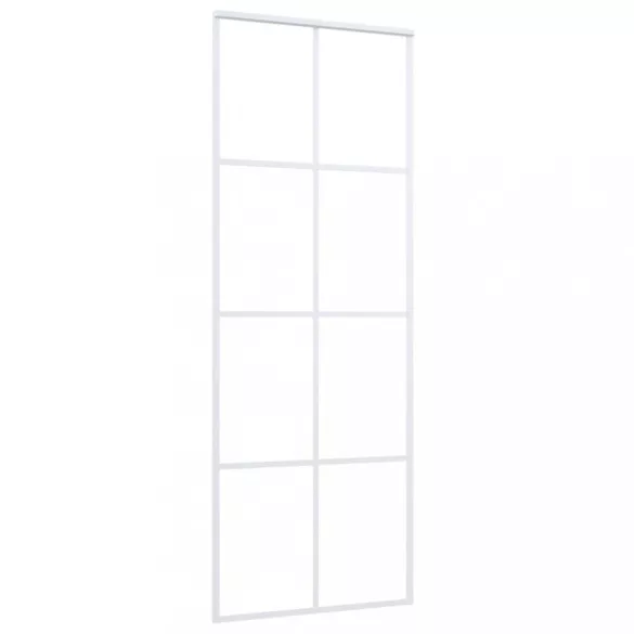 fehér ESG üveg és alumínium tolóajtó 76 x 205 cm