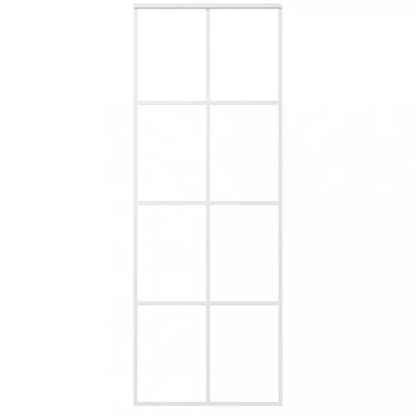 fehér matt ESG üveg és alumínium tolóajtó 76 x 205 cm