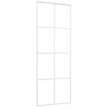 fehér matt ESG üveg és alumínium tolóajtó 76 x 205 cm