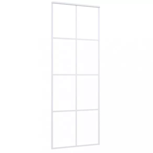 fehér matt ESG üveg és alumínium tolóajtó 76 x 205 cm