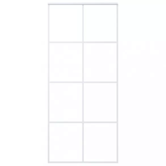 fehér ESG üveg és alumínium tolóajtó 90x205 cm