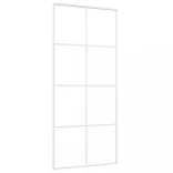 fehér ESG üveg és alumínium tolóajtó 90x205 cm