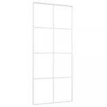 fehér matt ESG üveg és alumínium tolóajtó 90x205 cm