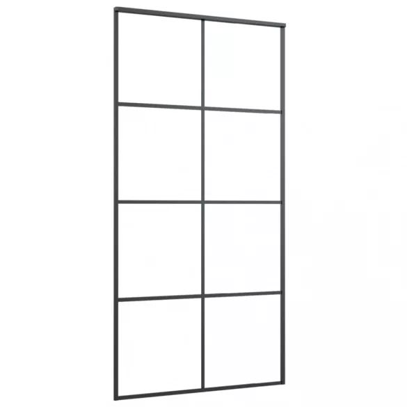 fekete ESG üveg és alumínium tolóajtó 102,5 x 205 cm