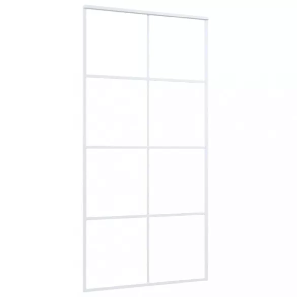 fehér ESG üveg és alumínium tolóajtó 102,5x205 cm