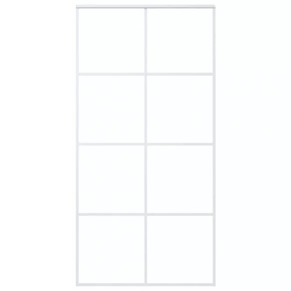 fehér matt ESG üveg és alumínium tolóajtó 102,5x205 cm