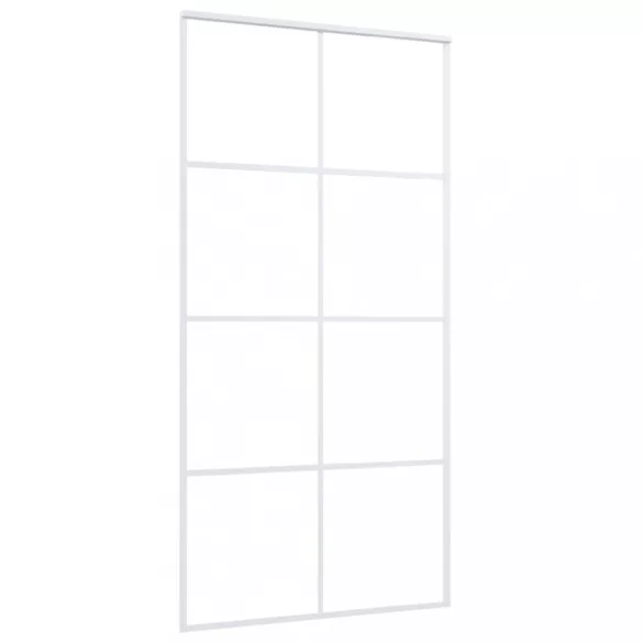 fehér matt ESG üveg és alumínium tolóajtó 102,5x205 cm