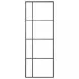 fekete ESG üveg és alumínium tolóajtó 76x205 cm