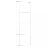 fehér ESG üveg és alumínium tolóajtó 76x205 cm