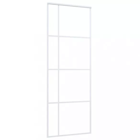 fehér ESG üveg és alumínium tolóajtó 76x205 cm