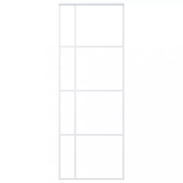 fehér ESG üveg és alumínium tolóajtó 76x205 cm