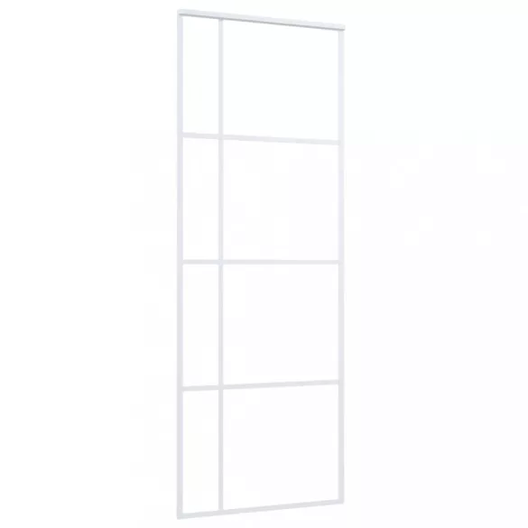 fehér matt ESG üveg és alumínium tolóajtó 76x205 cm