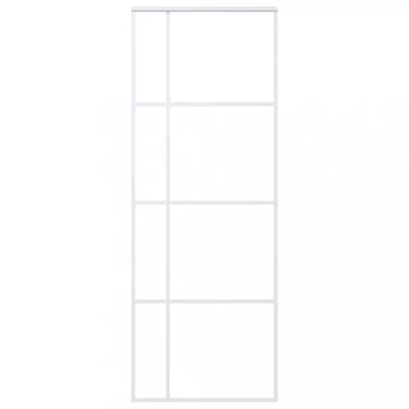 fehér matt ESG üveg és alumínium tolóajtó 76x205 cm