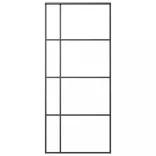 fekete ESG üveg és alumínium tolóajtó 90 x 205 cm