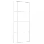 fehér matt ESG üveg és alumínium tolóajtó 90x205 cm