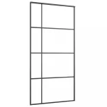 fekete ESG üveg és alumínium tolóajtó 102,5x205 cm