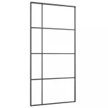 fekete matt ESG üveg és alumínium tolóajtó 102,5x205 cm