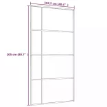 fekete matt ESG üveg és alumínium tolóajtó 102,5x205 cm