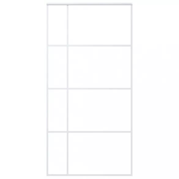 fehér ESG üveg és alumínium tolóajtó 102,5x205 cm