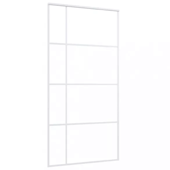 fehér matt ESG üveg és alumínium tolóajtó 102,5x205 cm