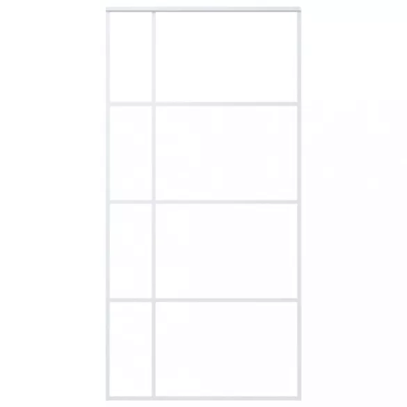 fehér matt ESG üveg és alumínium tolóajtó 102,5x205 cm