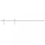 fehér acél tolóajtó-szerelvényszett 200 cm