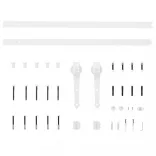 fehér acél tolóajtó-szerelvényszett 183 cm