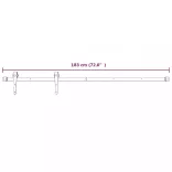 fehér acél tolóajtó-szerelvényszett 183 cm