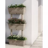 6 db tópszínű kerti virágtartó 100 cm