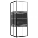 fekete csíkos ESG zuhanykabin 80 x 80 x 180 cm