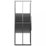 fekete csíkos ESG zuhanykabin 80 x 80 x 180 cm
