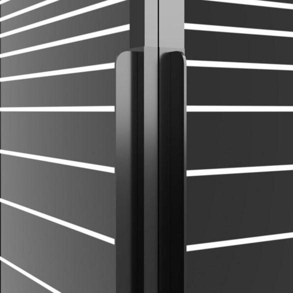 fekete csíkos ESG zuhanykabin 80 x 80 x 180 cm