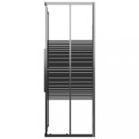 fekete csíkos ESG zuhanykabin 90 x 70 x 180 cm