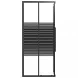 fekete csíkos ESG zuhanykabin 90 x 70 x 180 cm