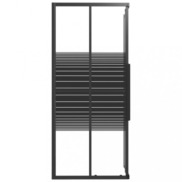 fekete csíkos ESG zuhanykabin 90 x 70 x 180 cm